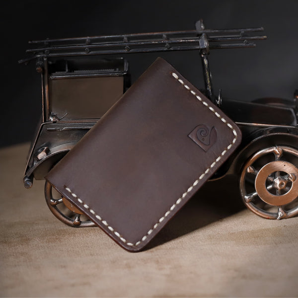 Bifold Handmade Chocolate-Brown Cardholder