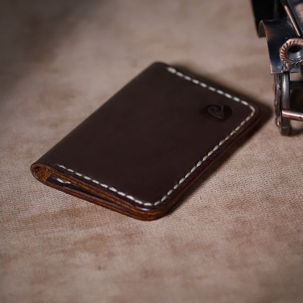 Bifold Handmade Chocolate-Brown Cardholder