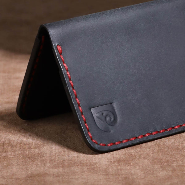 Bifold Handmade Black Card Holder