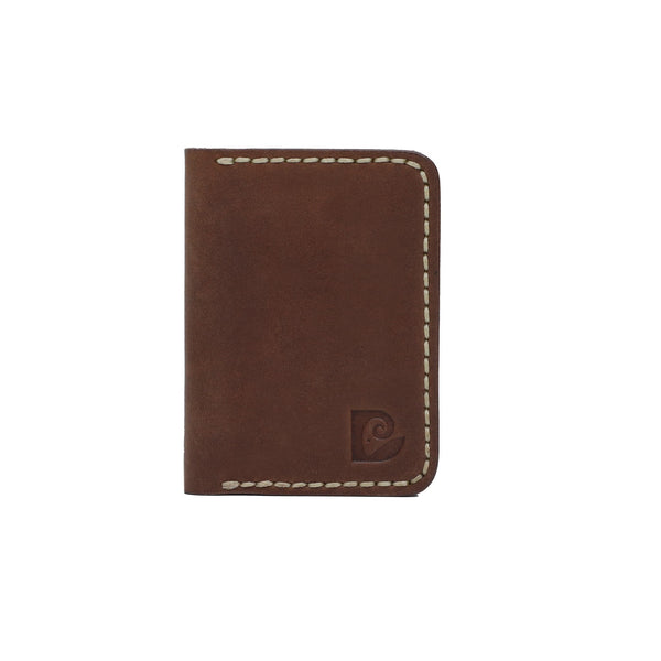 Bifold Brown Handmade Card Holder