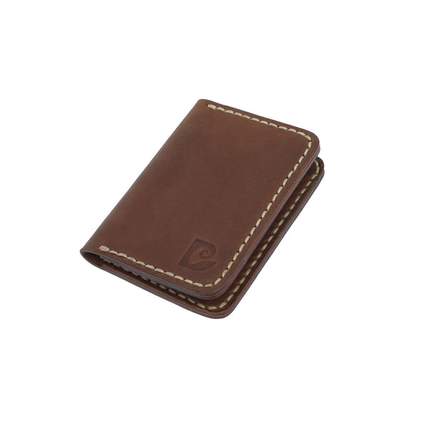 Bifold Brown Handmade Card Holder